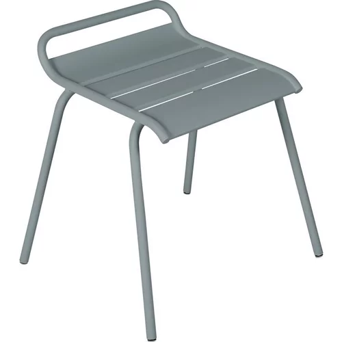 Tabouret coloris gris orage en acier Fermob Monceau