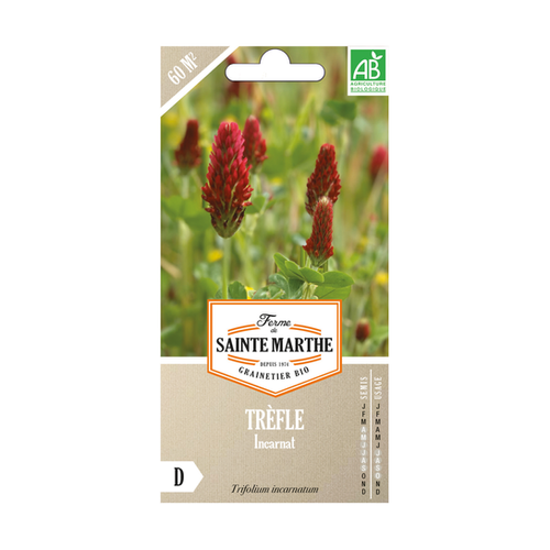 GRAINES TRÈFLE INCARNAT BIO - 150G