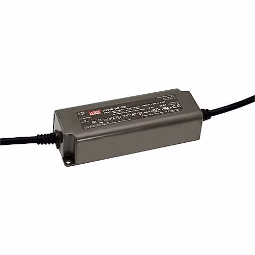 Driver LED MEAN WELL PWM – 60, 12 60 W 12 V DC 5000 mA IP67, boîtier plastique étanche, PWM