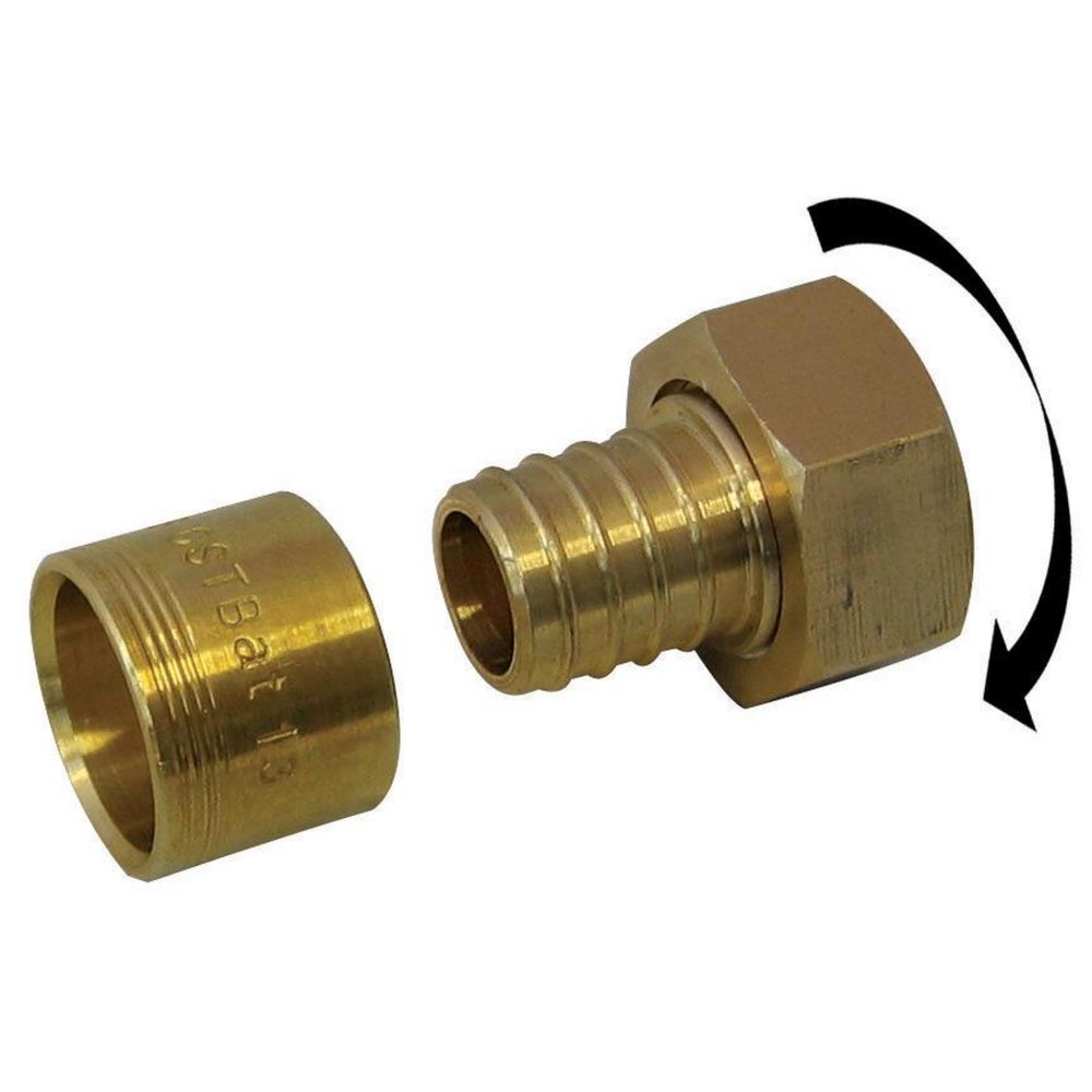 CENTRALE BRICO Raccord droit avec écrou libre à glissement laiton F 15 x 21 pour tube en per – Matériel de jardin