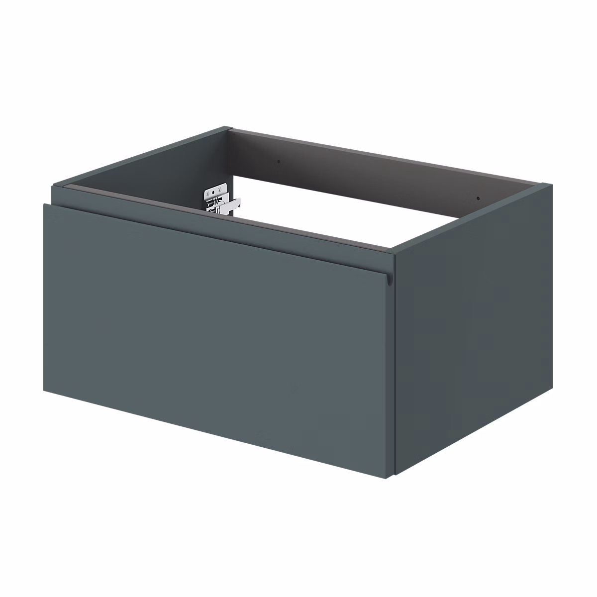 Meuble sous vasque l.60 x H.30 x P.45 cm | vert forêt – 1 tiroir avec poignée intégrée – Kentia