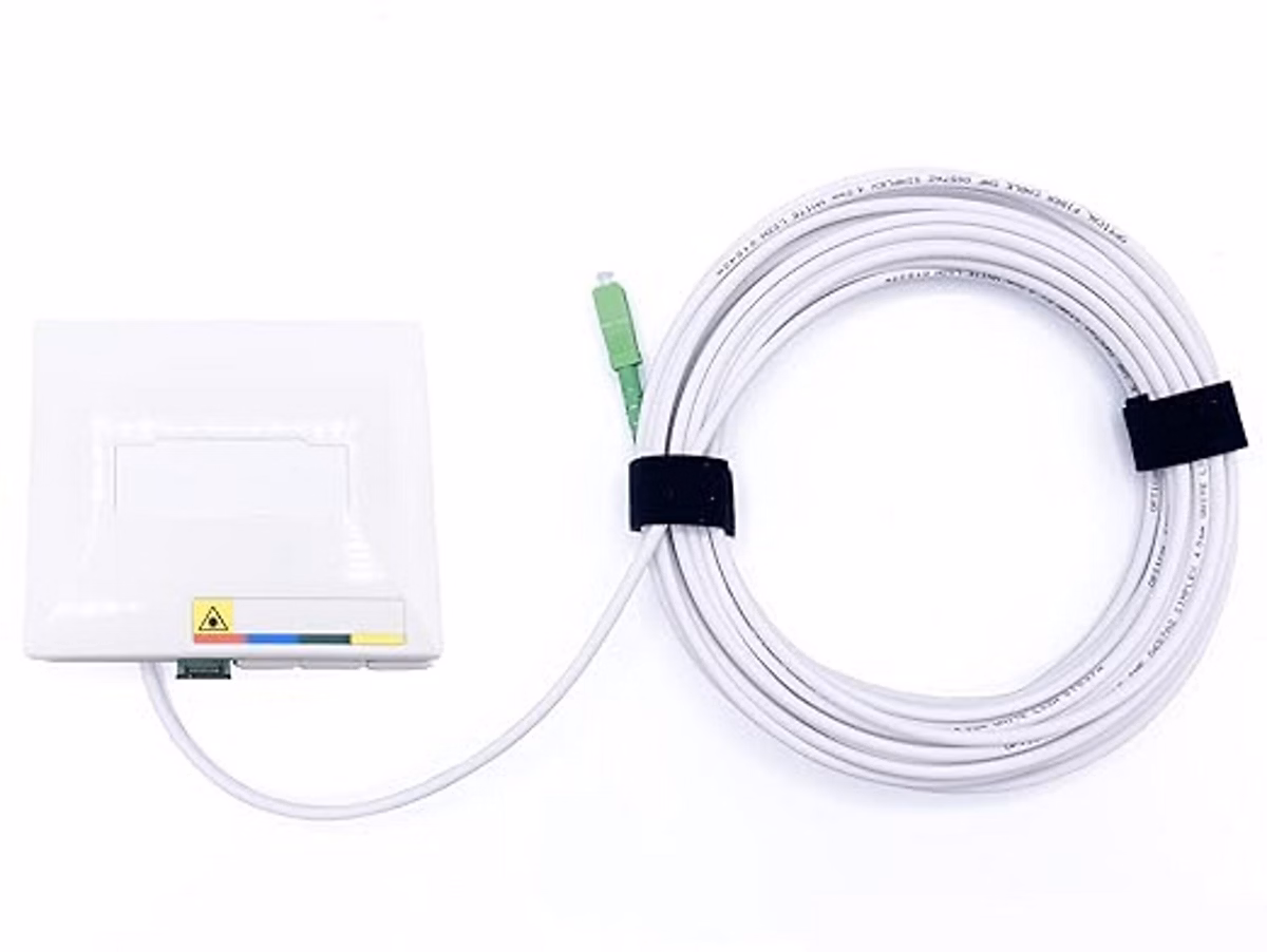 Elfcam – 30m Câble Fibre Optique SC/APC à SC/APC, Simplex Monomode 4,0mm avec PTO, Rallonge Fibre sans Perte