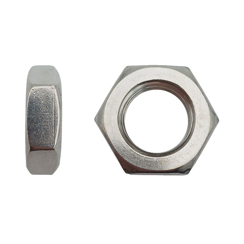100 Ecrous Hexagonaux Bas M16 mm – DIN 439, Inox A2, D, Work