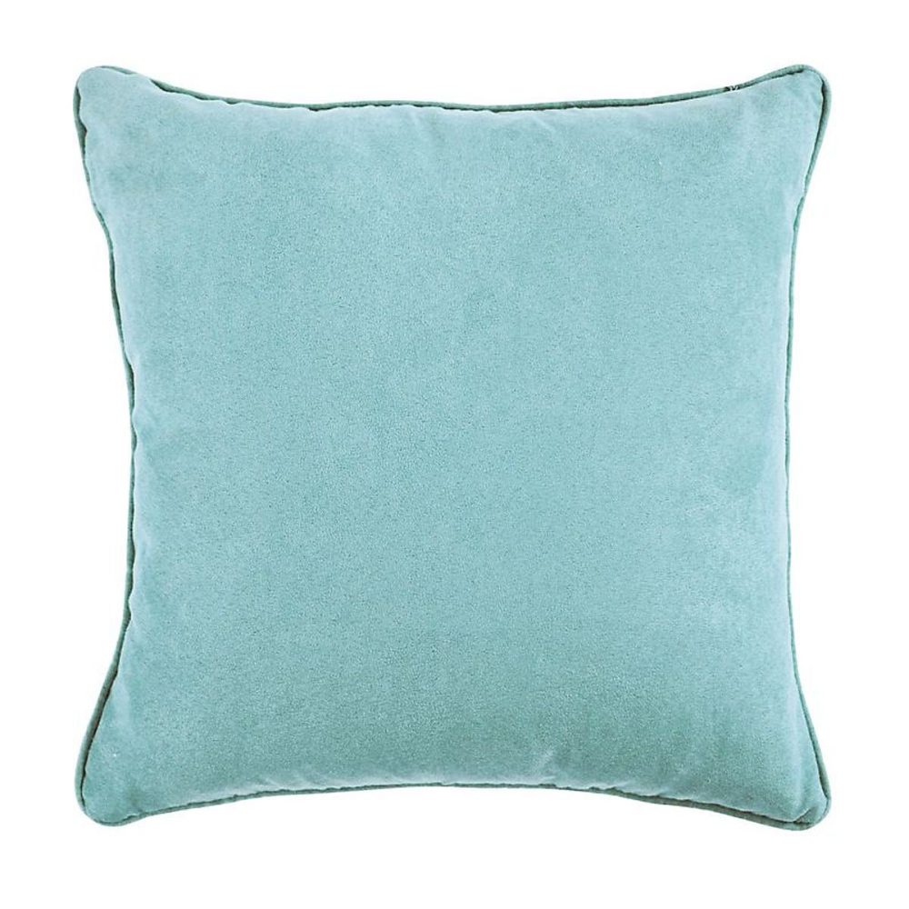 Coussin, plaid et pouf – Coussin en suédine bleu clair 40x40