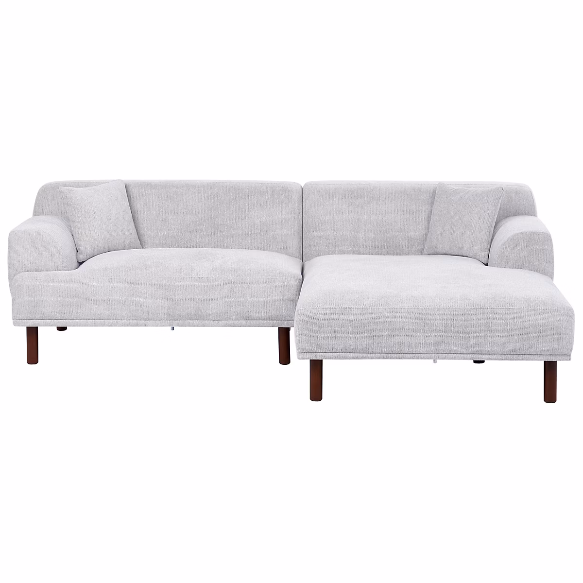 Canapé d'angle 3 places HOLT Tissu Gris clair Côté gauche | Canapé