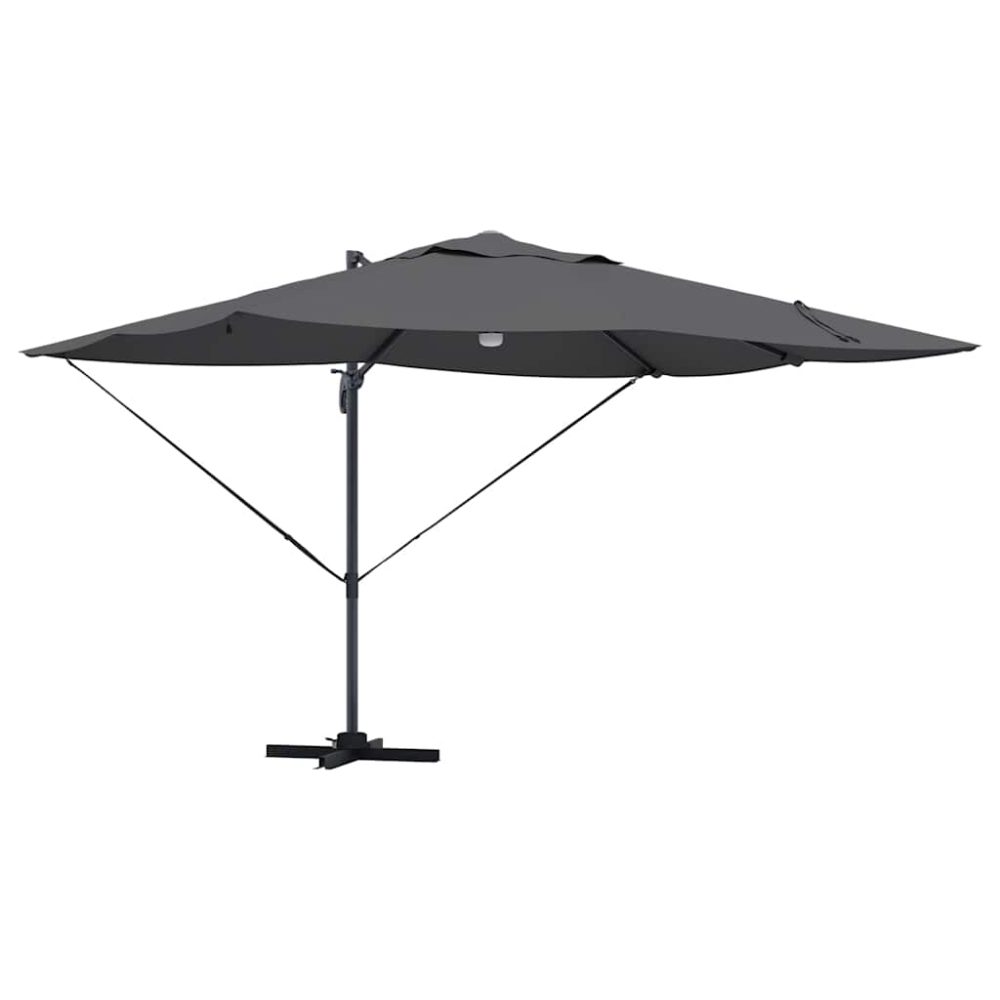 vidaXL Parasol Anthracite 351 x 250 x 253 cm Polyester et Aluminium – Ambiance extérieure