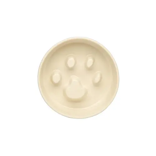 Gamelle anti-glouton pour chien coloris beige clair en grès Scruffs – 20 x 20 x 6 cm
