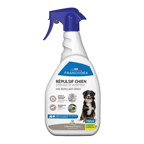 RŽpulsif d'intŽrieur et d'extŽrieur pour chien menthe eucalyptus Francodex Ð 750 ml