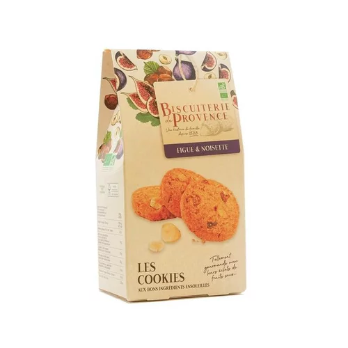 Cookies bio figues et noisettes Biscuiterie de Provence - 120 g