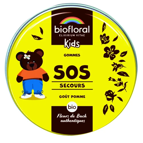 Gommes bio SOS secours goût pomme pour enfants Biofloral kids - 45 g