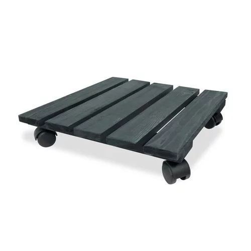 Roule-plante carré en bois gris anthracite Louis Moulin Basics - 37,5 x 37,5 cm