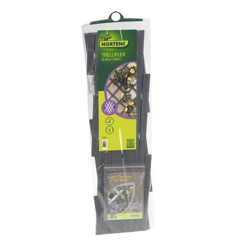 Treillis extensible Treilliflex gris en PVC 150x50 cm