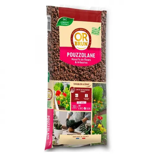 Pouzzolane aquarium et bassin 7-15mm - OR BRUN - 20L