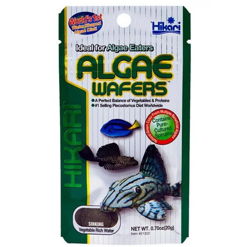 Wafers algues sans gluten, HIKARI AQUARIUM, modèle standard - contenance 82g