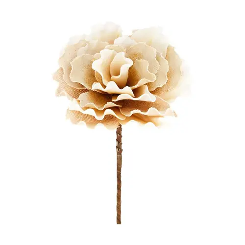 Fleur en mousse brun et blanc - Ø 25 x H 77 cm