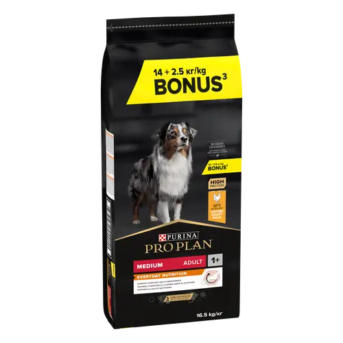 Croquettes pour chien chien adulte taille moyenne Proplan - 16,5 kg