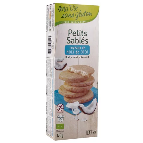 Petits sablés coco bio en boîte de 120 g