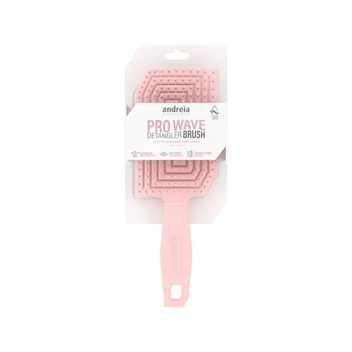Brosse démêlante rose pour les cheveux Pro wave Andreia
