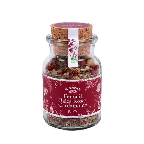 Melange fenouil baies roses cardamome bio Provence d’Antan - 80 g