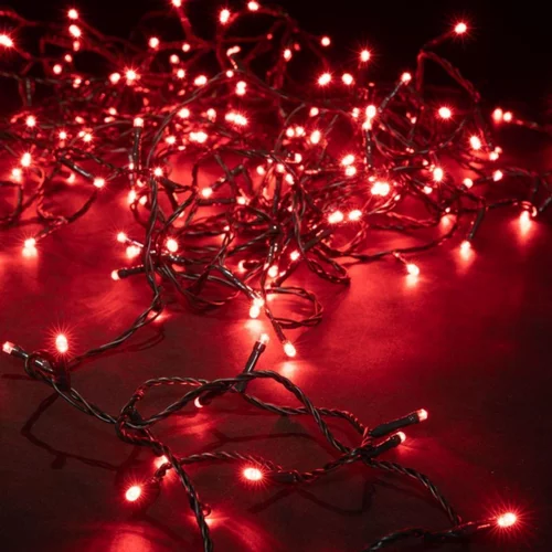 Guirlande lumineuse LED à lumière animée rouge sur secteur - 8 m