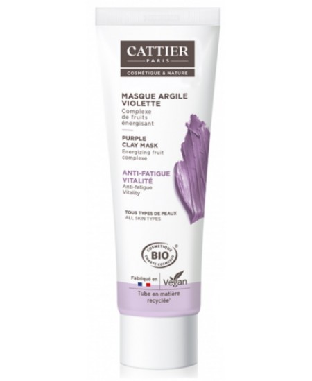 Cattier - Masque anti fatigue à l'argile violette 100 ml