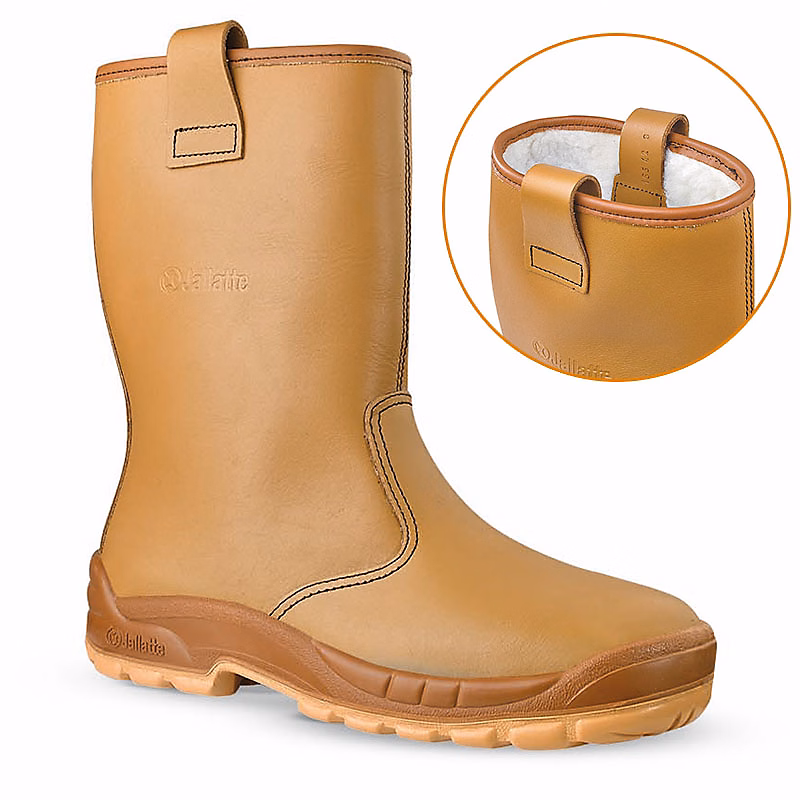 Botte de sécurité montante JALARTIC S3 CI SRC en cuir fourré molleton | embout acier 200 J – intercalaire inox – 00J0257