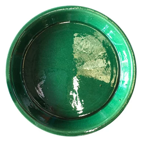 Soucoupe en argile vert Jade Les Poteries d’Albi - Ø 36 cm