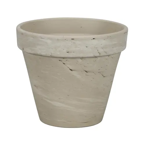 Pot horticole coloris gris en granite - Ø 20,5 x 18 cm