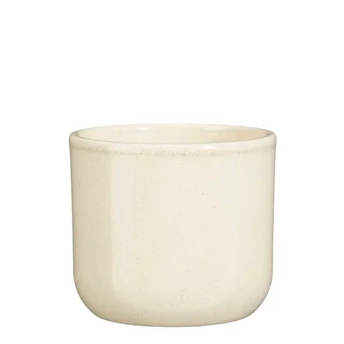 Pot rond coloris beige en céramique Fedor Mica Decorations - 12, 5 x Ø 14 cm