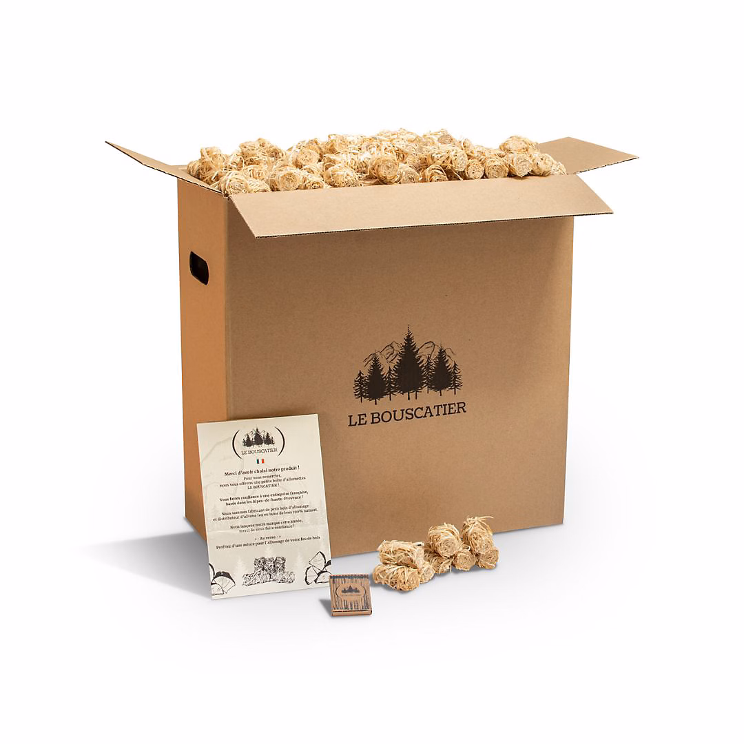 760 à 800 allume-feu en laine de bois et cire végétale 100% naturel pour cheminée poêle four à pizza cuisinière Barbecue brasero. – Réf. IFTDASRFE6129756741