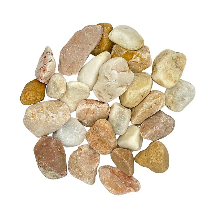 BIG BAG de +/ – 500 Kg Galet de Marbre Portugues Eco (Rose de Valence, Blanc et Blanc Pur) 20/30 mm, Livraison STANDARD