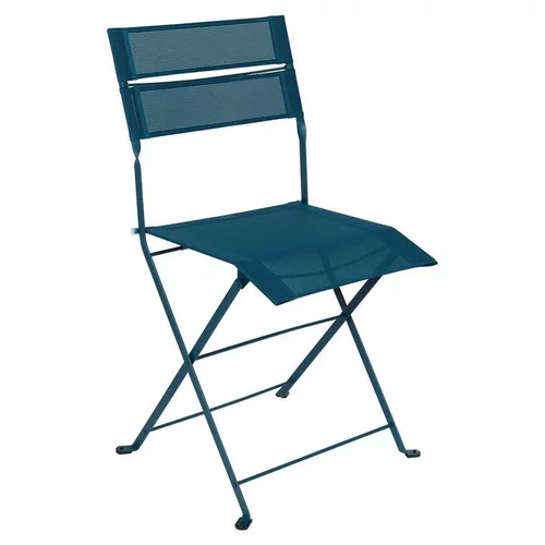 Chaise monochrome coloris bleu en acier Latitude - 49 x 50 x 87 cm