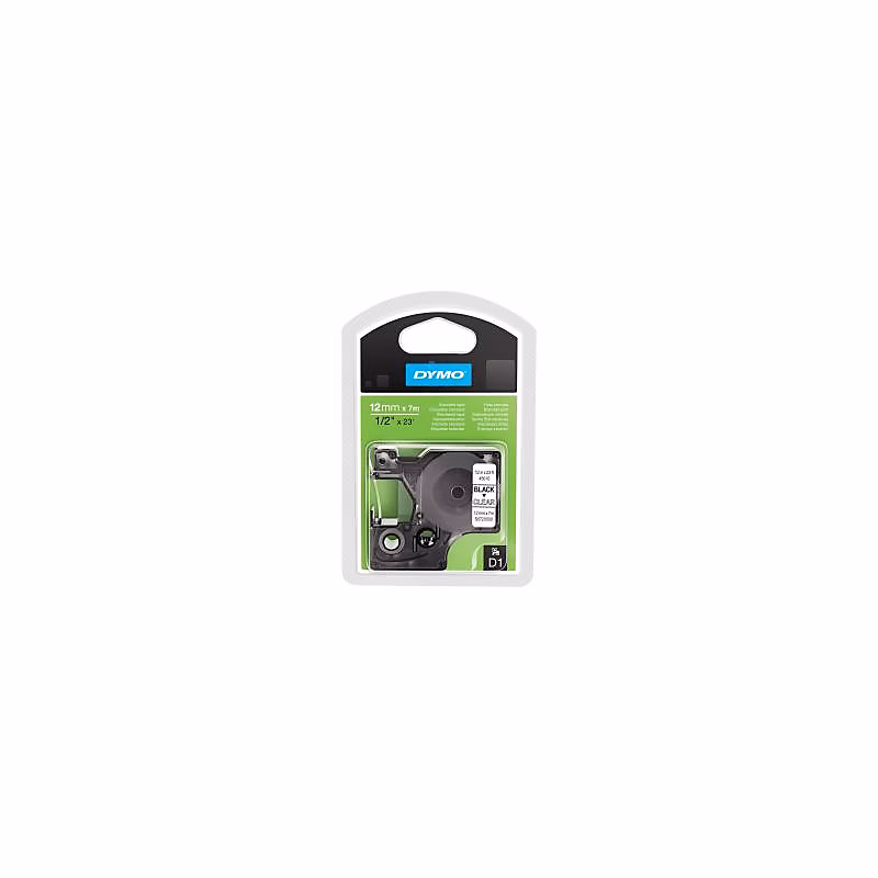 Accessoires bureau – Dymo Schriftband 45010 Clear Black (S0720500)