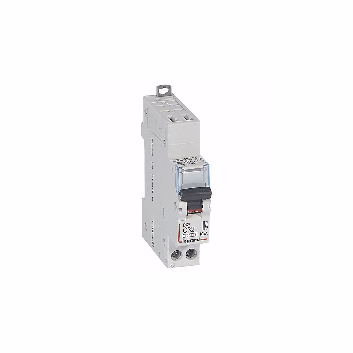 407717 Disjoncteur Unipolaire + Neutre 32a – 1p+n Courbe C | 6/10ka | Automatique Et Vis | Legrand Dx3