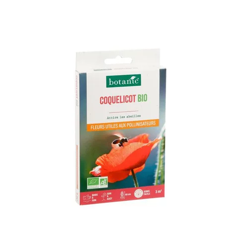 Coquelicot bio botanic® - graines à semer (3 m²)