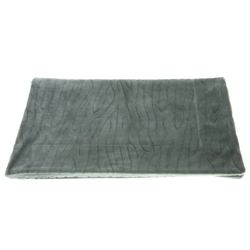 Plaid en polyester coloris amande Lou - 170 x 130 cm