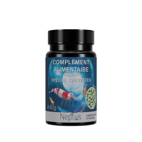 Aliment complémentaire pour crevettes aux algues et soja sticks coloris multicolore Neptus – 75 ml