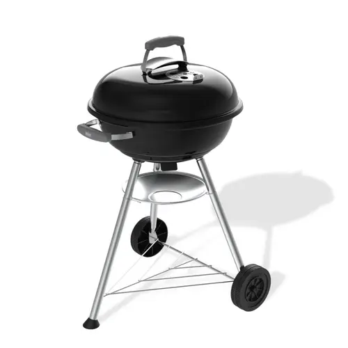 Barbecue charbon en acier émaillé noir Weber Compact Kettle Ø 47 cm - 54 x 53 x 88 cm