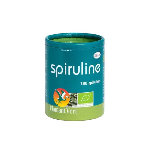 Spiruline bio 400 mg Flamant vert - 180 gélules