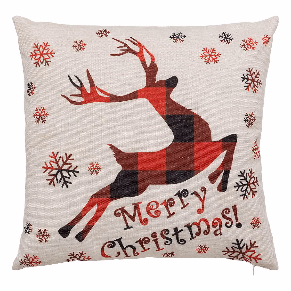 Coussin renne en coton 40x40 – Atmosphera Créateur d'intérieur