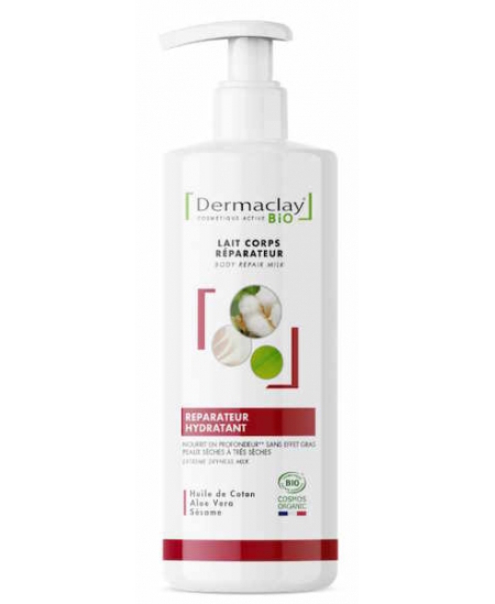 Dermaclay - Lait corps réparateur bio Peaux très sèches ou rugueuses - 400 ml