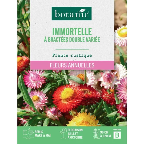 Graines de fleurs d'Immortelle à bractées double variée botanic®