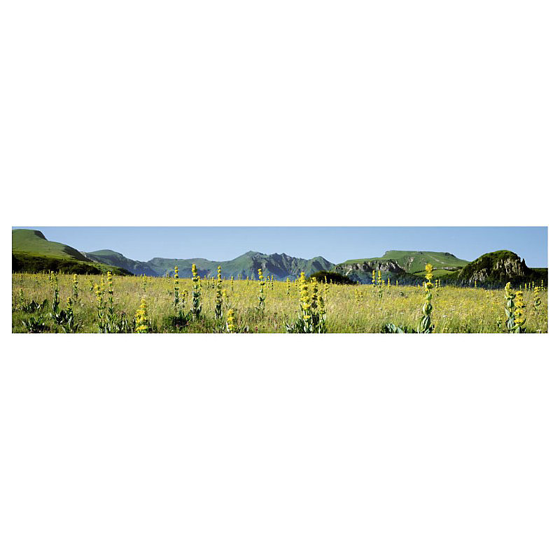 Brise vue imprimé paysage GENTIANE | H.1 x L.5 m – 100% occultant – Made in France par Scenolia + kit de fixation offert