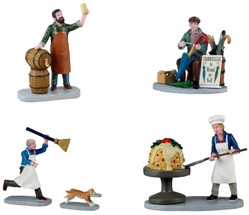 Figurine pour village de Noël Lemax Caddington thème travaux quotidien