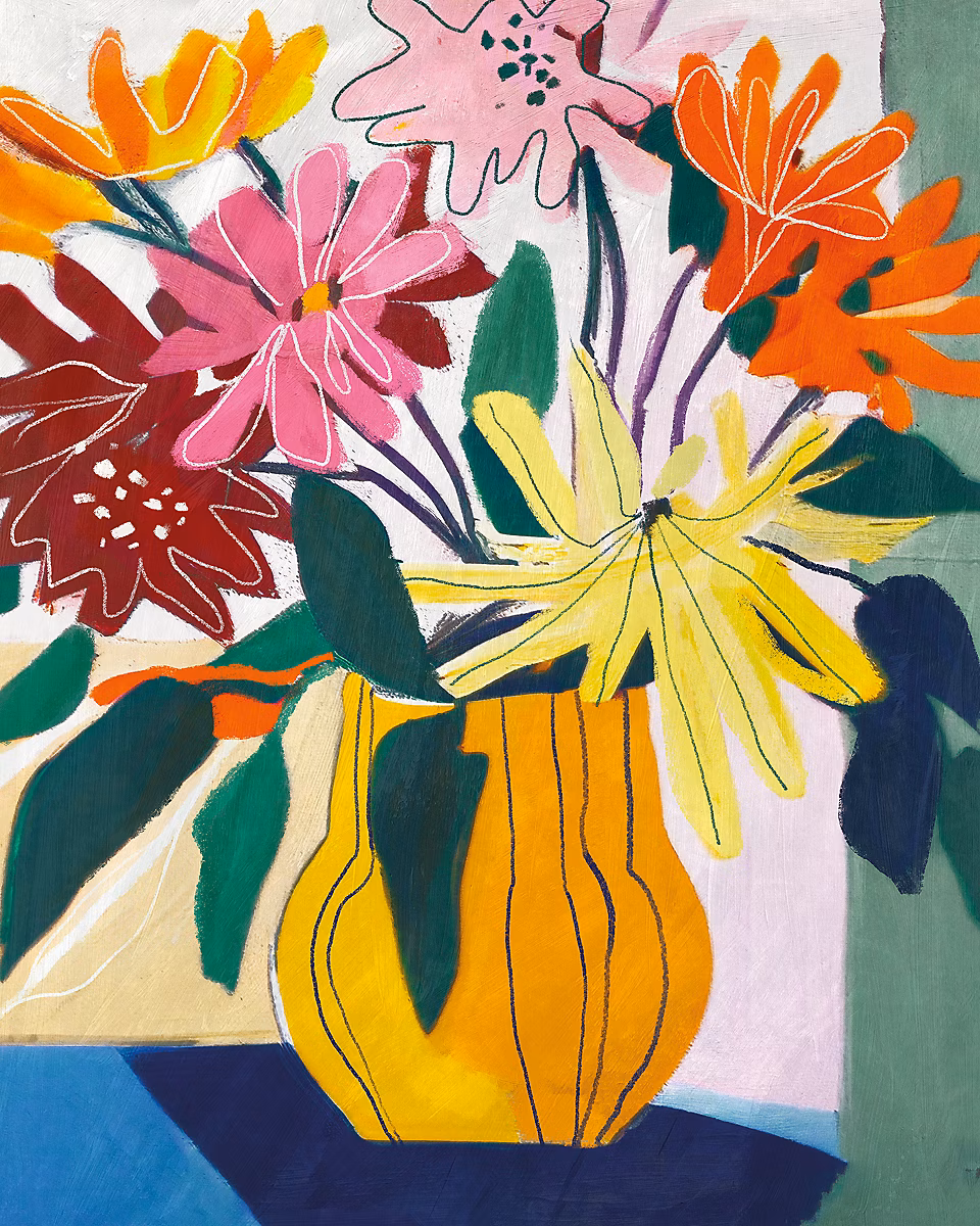 Décoration murale et accessoires déco – Affiche bouquet multicouleurs l.40 x H.50 cm Dada Art