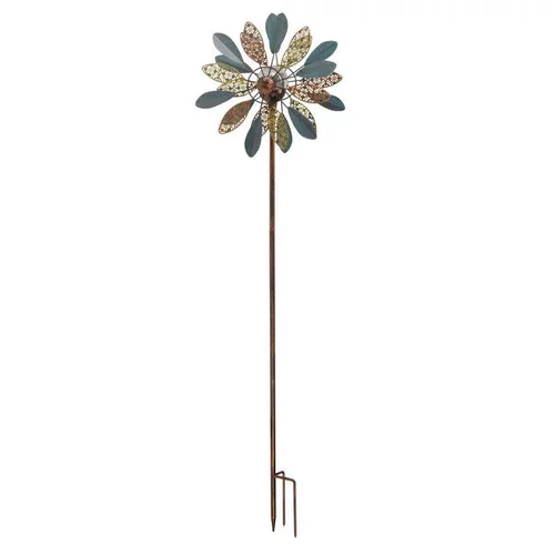 Décoration solaire à piquer en métal et verre multicolore Spinner Mistral