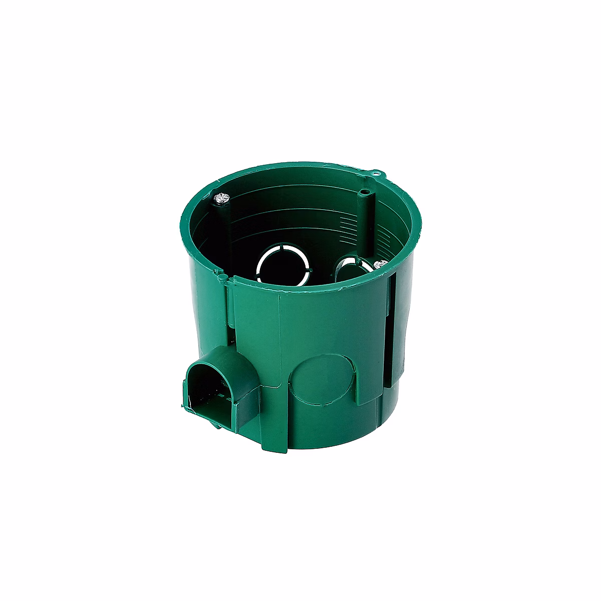 Boîte d encastrement de dérivation 60 – profonde, avec vis, verte, 1 pièce
