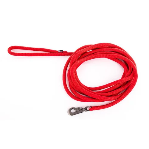 Longe ronde pour chien coloris rouge Martin Sellier - 1,3 cm x 5 m