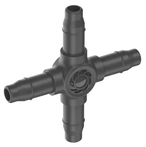 Dérivation en croix Easy & Flexible coloris noir Gardena - 4,6 mm (boîte de 20)