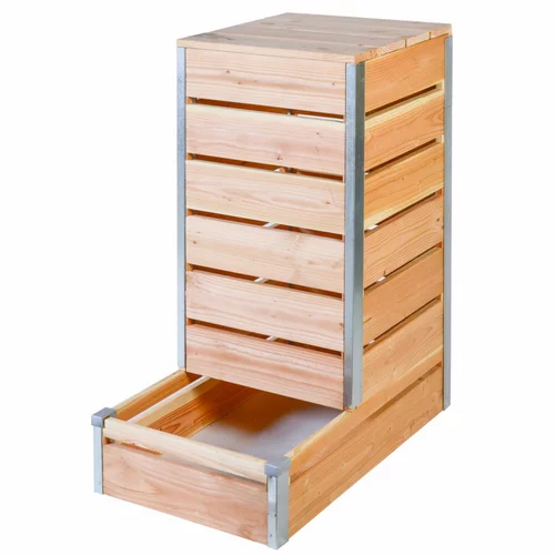 Composteur en bois Mon Petit Potager 80 x 45 cm - 356 L